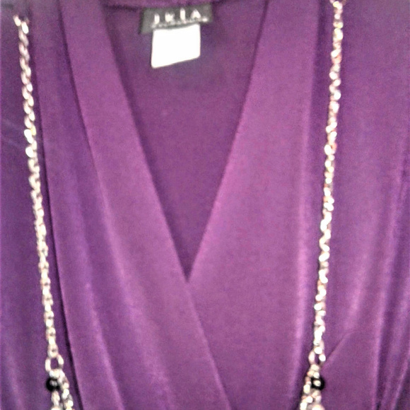 JKLA CALIFORNIA Deep Purple Embellished Top Size: S - Picture 4 of 9